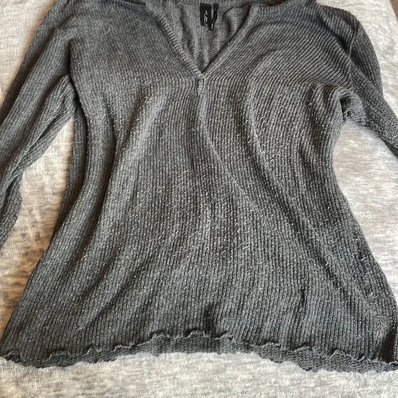 Urban Outfitters Out from Under long sleeve soft knit dark grey shirt, Large - Picture 4 of 5